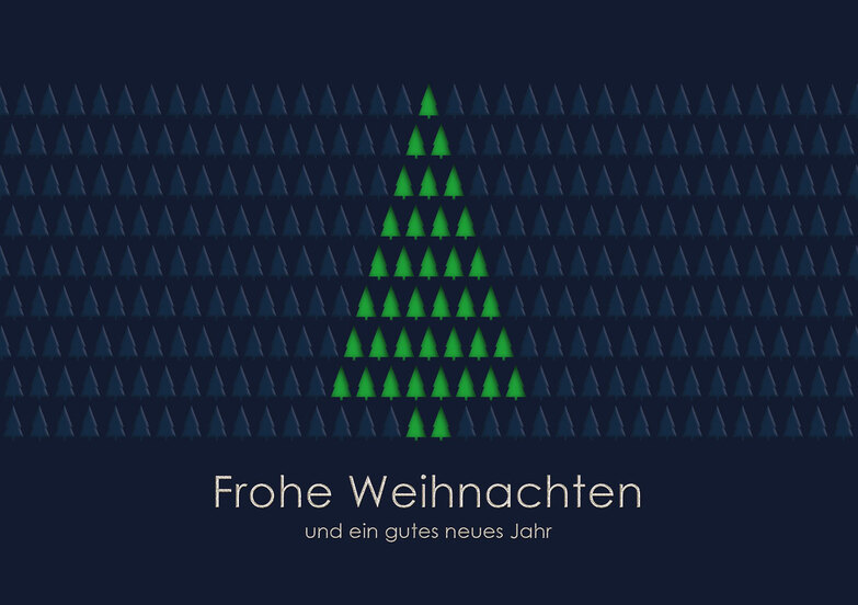 Weihnachtskarte: Tree of Life - Grün