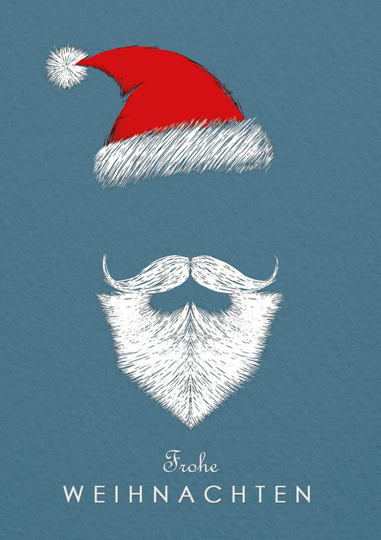 Weihnachtskarte: Hello Santa