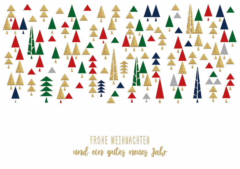 Weihnachtskarte: Fröhlicher Winterwald